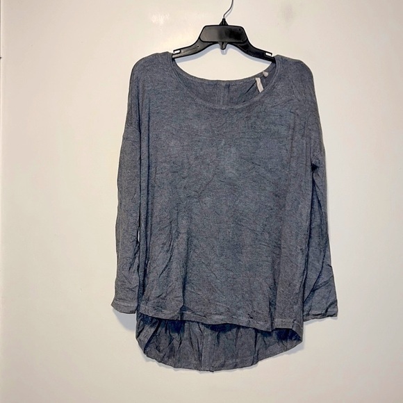 Soft Surroundings stretchy back zip detail top size Large Petite - Picture 1 of 6